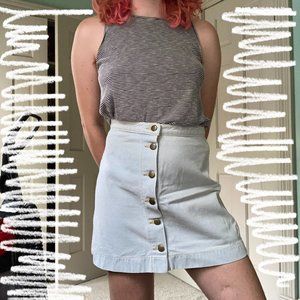 American Apparel Button Down Skirt